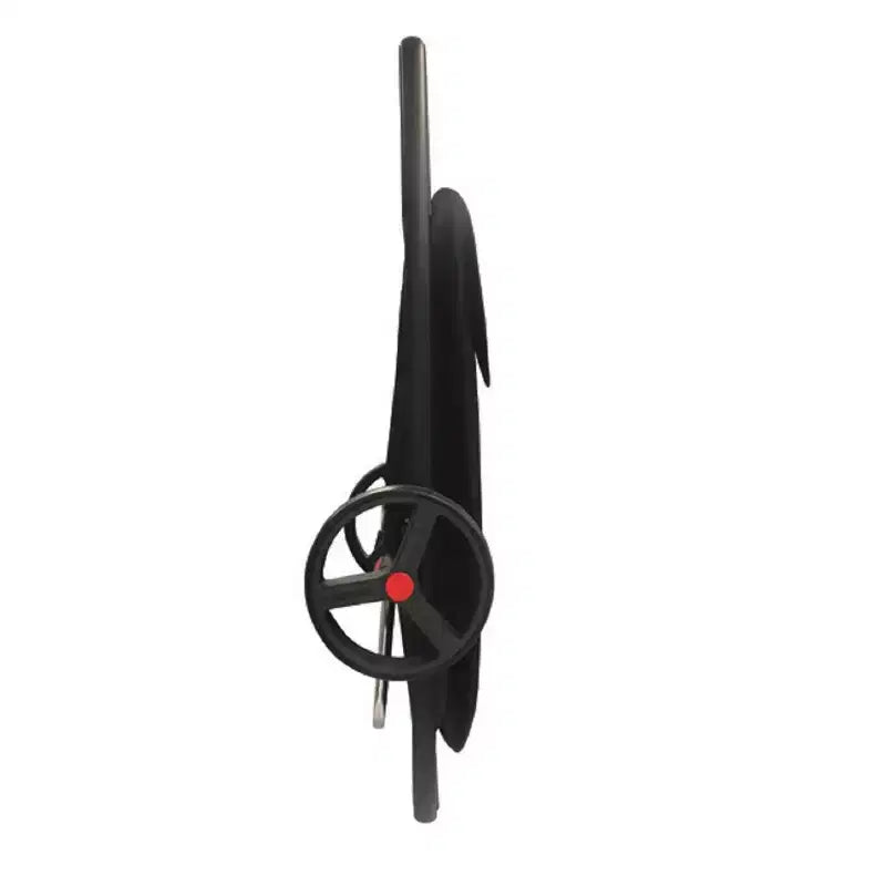 Chariot de courses grande roue noir : Chariot d'épicerie pliable portable avec poignées intégrées, aucun assemblage requis