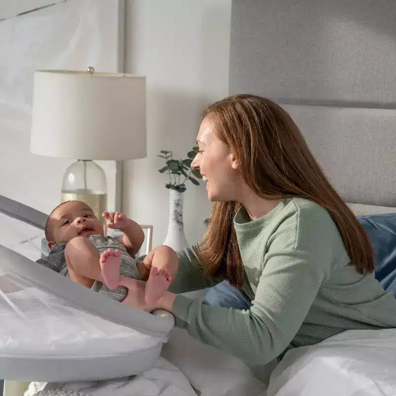Moïse bébé - Gris : Pivotant à 360°, cadre métallique, rembourrage en coton, capacité de 9 kg