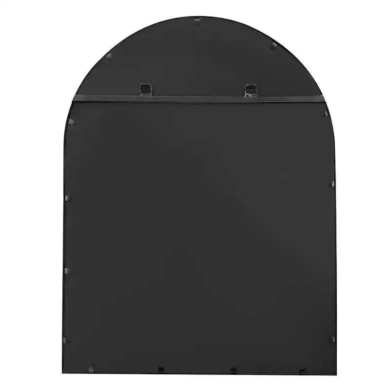 24" x 32" Black Arch-Top Wall Mirror with Ledge