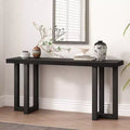 Table console de 63 po avec patchwork géométrique moderne et pieds en pin massif – Entrée, couloir et salon