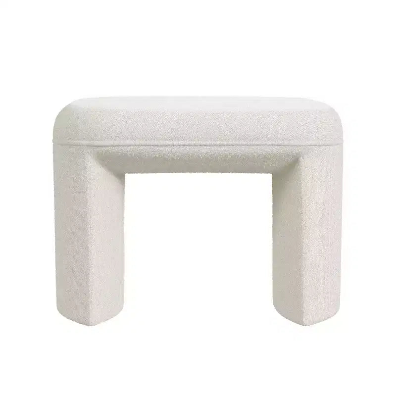 Petit pouf d'appoint moderne rectangulaire, rembourré pour chambre à coucher, salon