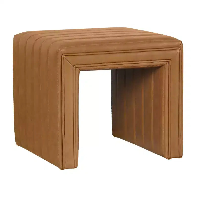 Modern Single Rectangle Top Accent Small Ottoman, Upholstered Footstool for Bedroom, Living Room