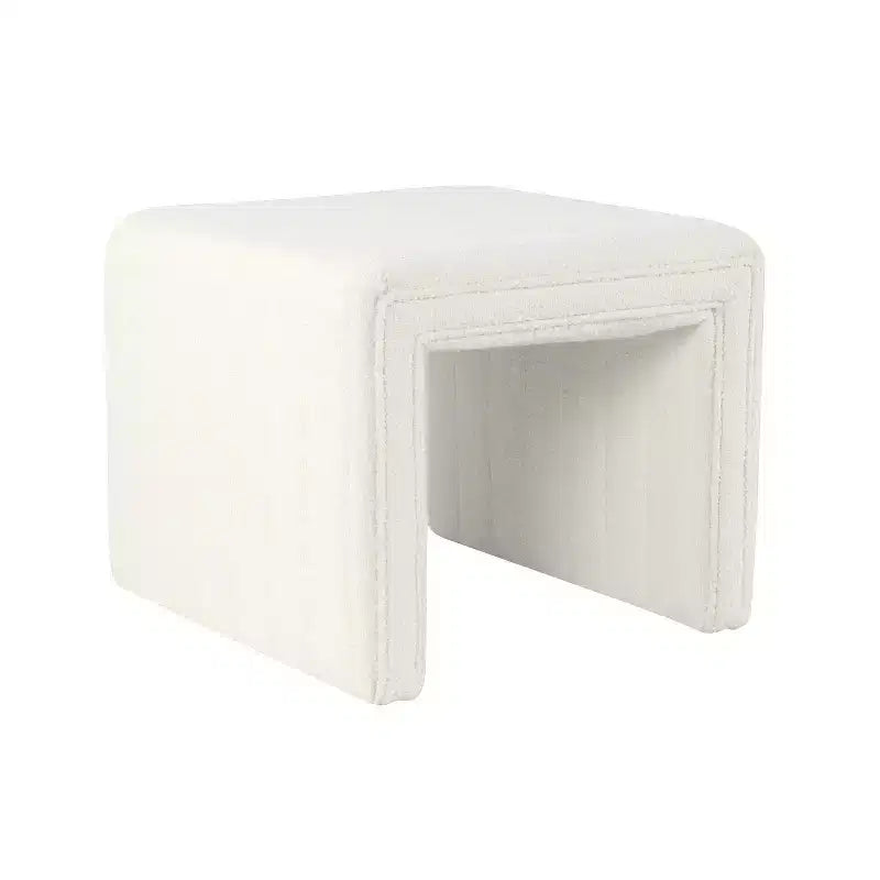 Petit pouf d'appoint moderne rectangulaire, rembourré pour chambre à coucher, salon
