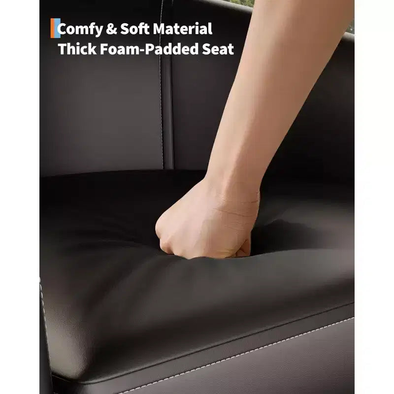 Fauteuil tonneau en similicuir pour salon, chambre et salle de lecture
