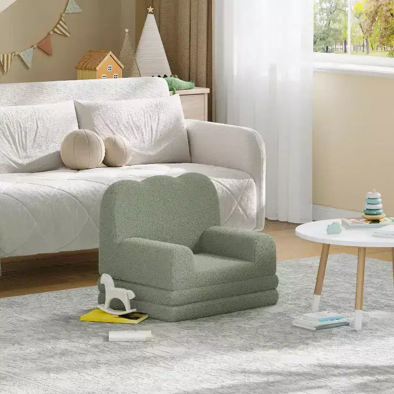 2-in-1 Kids Sofa Comfortable sofa Longue Chair Soft Foam sofa Gift for Children and Girls