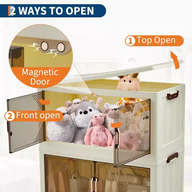 Meuble de rangement multi-niveaux avec portes et roulettes pour l'organisation de la maison
