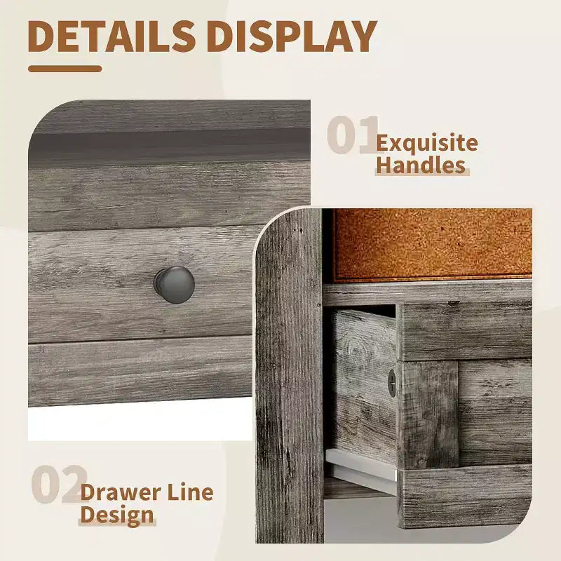 Meuble double-couche pour aquarium de 37", supporte jusqu'à 650 lb avec multiprise et tiroirs pour salon
