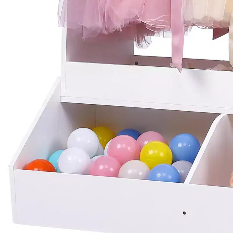Rangement pour Déguisements Enfants, Penderie Lumineuse pour Costumes avec Armoire et Bacs pour Chambre d'Enfant ou Salle de Jeux