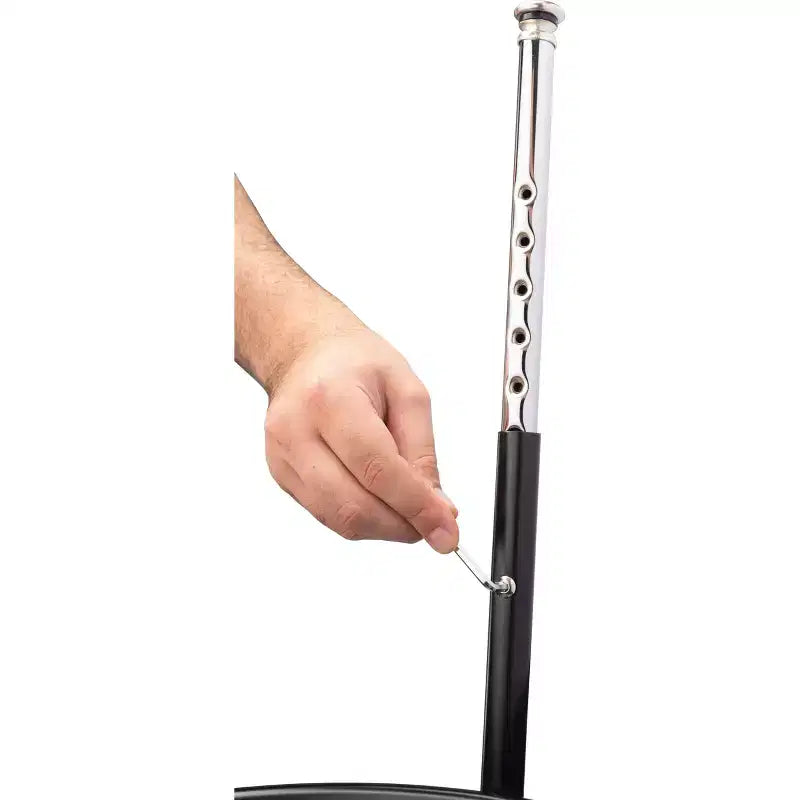 Tabouret de bar d'appoint en acier robuste, réglable en hauteur de 81 à 99 cm, avec dossier rembourré en vinyle noir