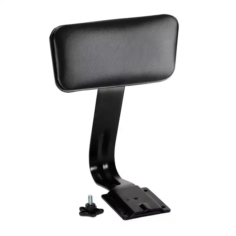 Tabouret de bar d'appoint en acier robuste, réglable en hauteur de 81 à 99 cm, avec dossier rembourré en vinyle noir