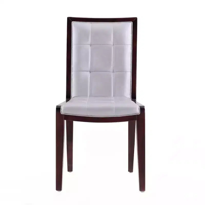 Chaise de salle à manger en similicuir avec pieds en hêtre