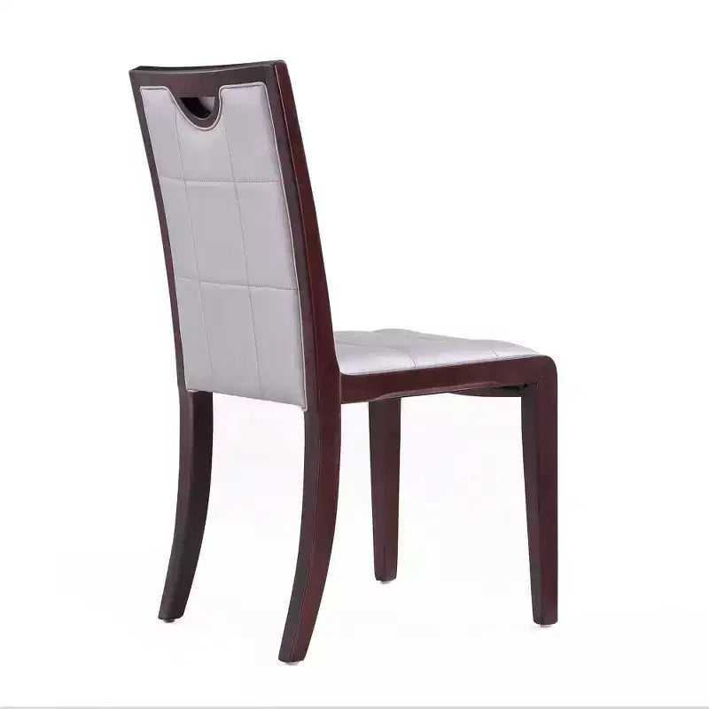 Chaise de salle à manger en similicuir avec pieds en hêtre