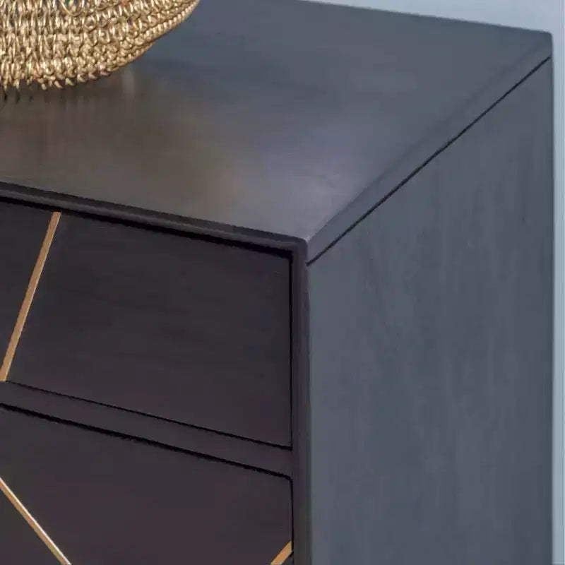 Console de rangement moderne du milieu du siècle 58" - Bois de manguier, quincaillerie en fer