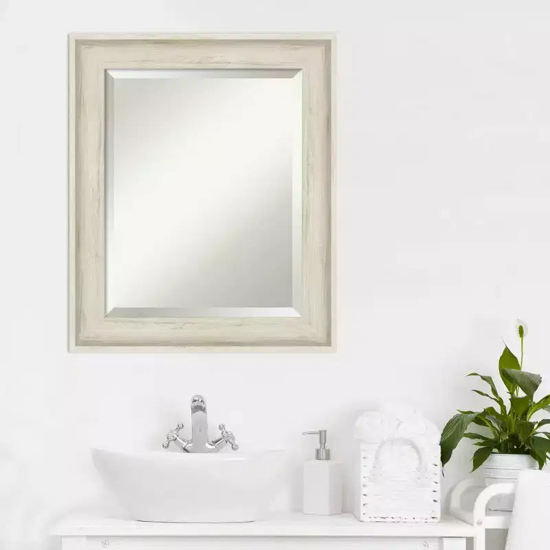 Miroir Mural de Salle de Bain Encadré Regal Crème de Bouleau