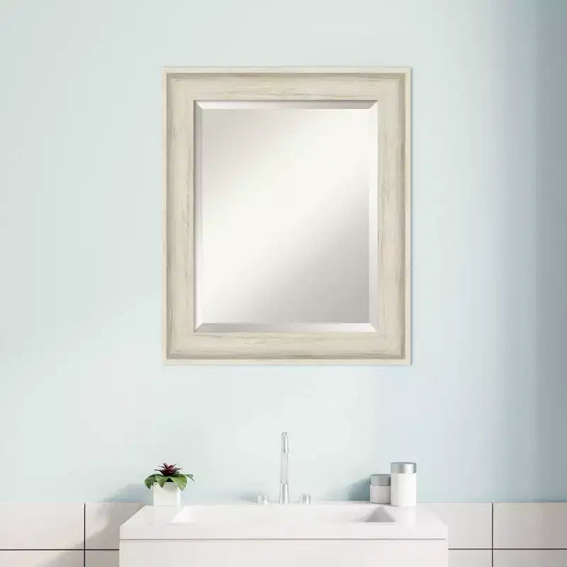 Miroir Mural de Salle de Bain Encadré Regal Crème de Bouleau