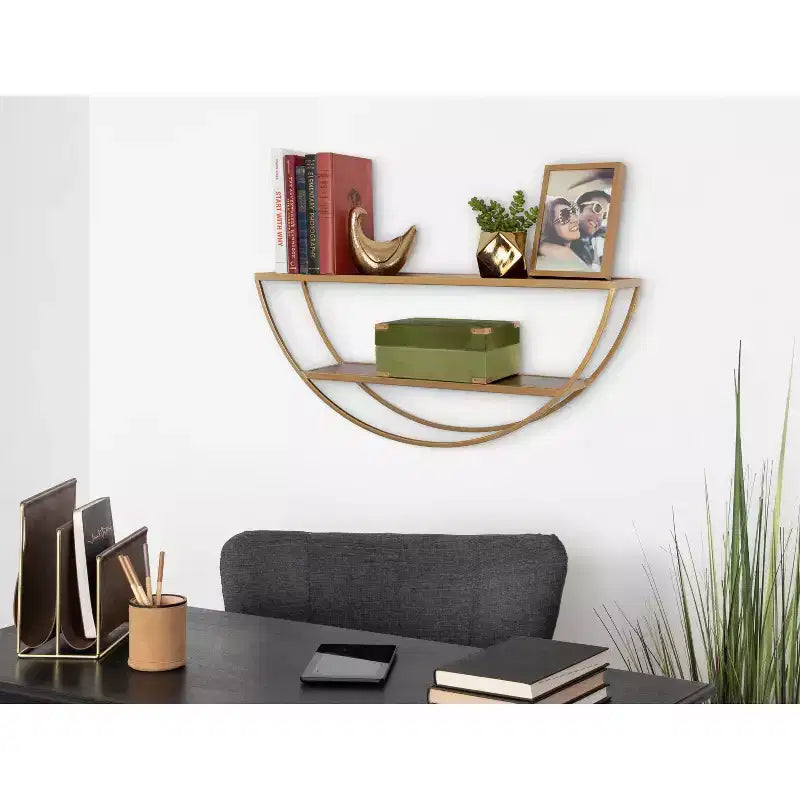 26 x 11 Half Circle Wall Shelf