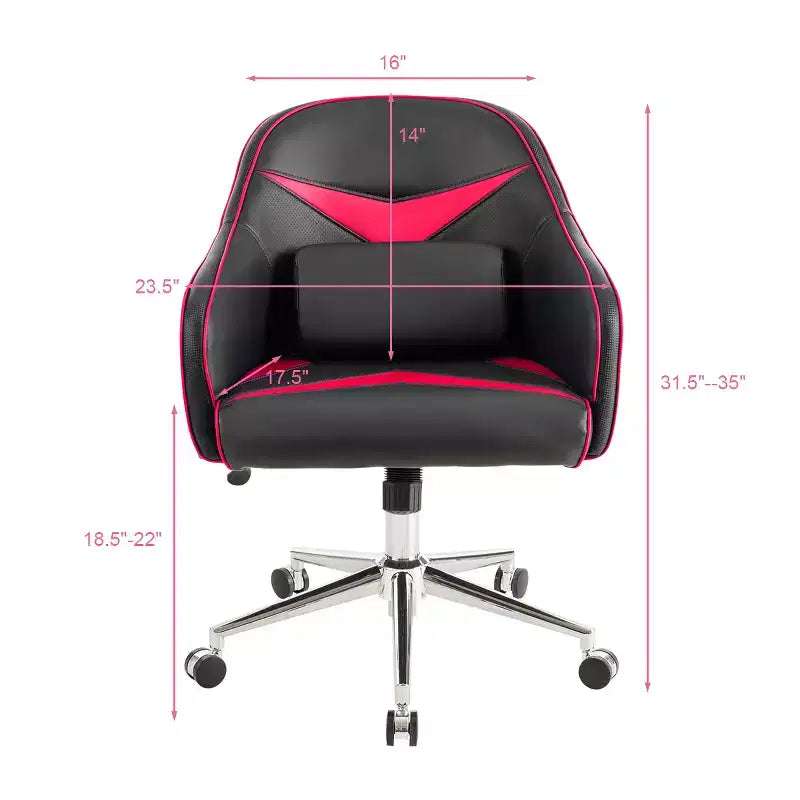 Chaise de bureau pivotante et réglable en hauteur avec soutien lombaire massant Bleu-vert