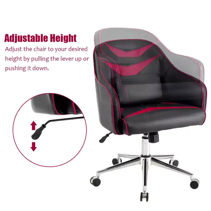 Chaise de bureau pivotante et réglable en hauteur avec soutien lombaire massant Bleu-vert