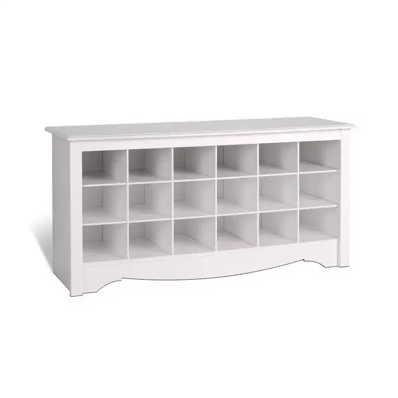 18 Pair Shoe Storage Cubbie Bench