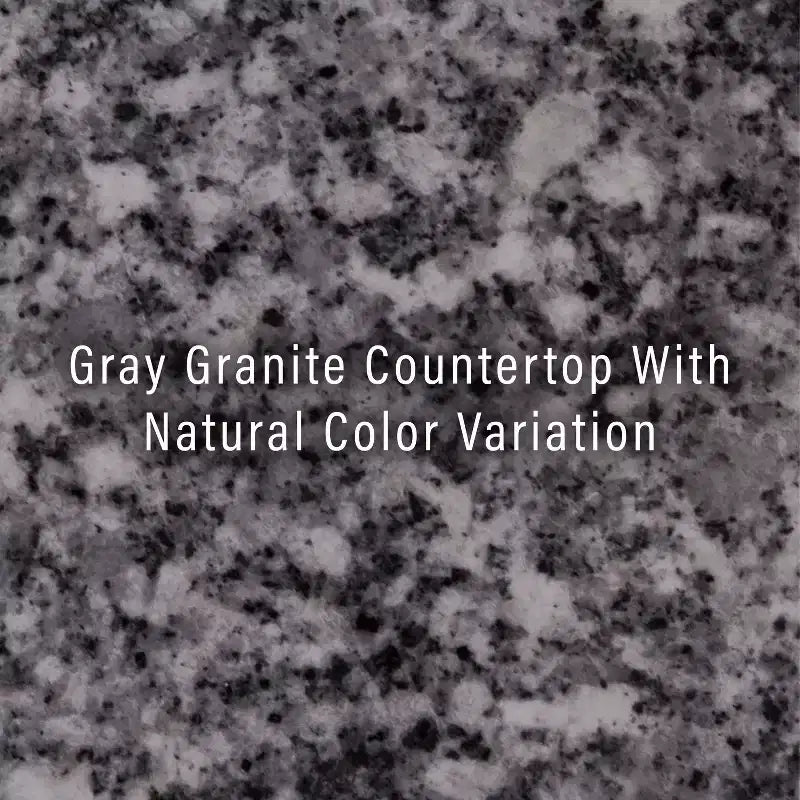 Îlot/Chariot de Cuisine Pleine Grandeur avec Dessus en Granit Gris
