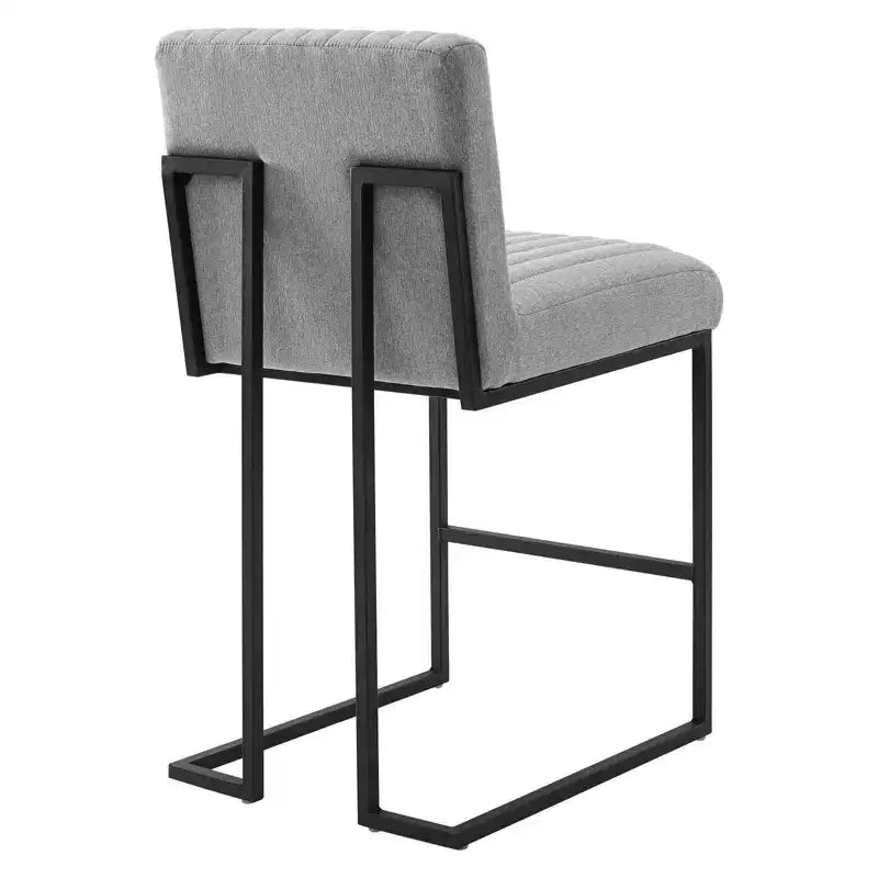 Tabouret de bar à hauteur de comptoir en tissu touffeté Indulge Channel