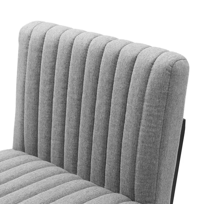 Tabouret de bar à hauteur de comptoir en tissu touffeté Indulge Channel