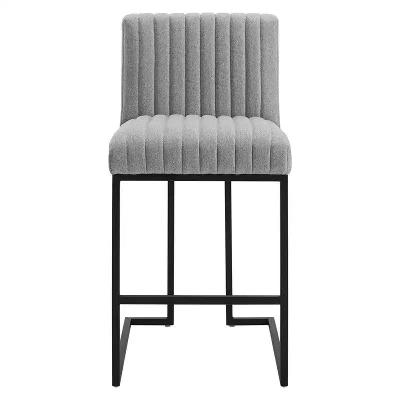 Tabouret de bar à hauteur de comptoir en tissu touffeté Indulge Channel