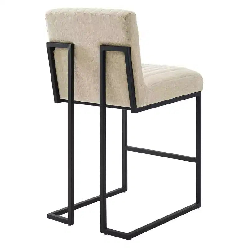 Indulge Channel Tufted Fabric Counter Height Barstool