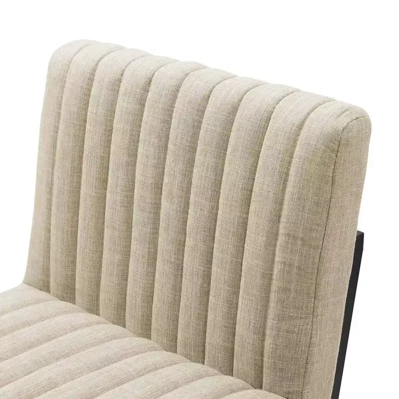 Indulge Channel Tufted Fabric Counter Height Barstool