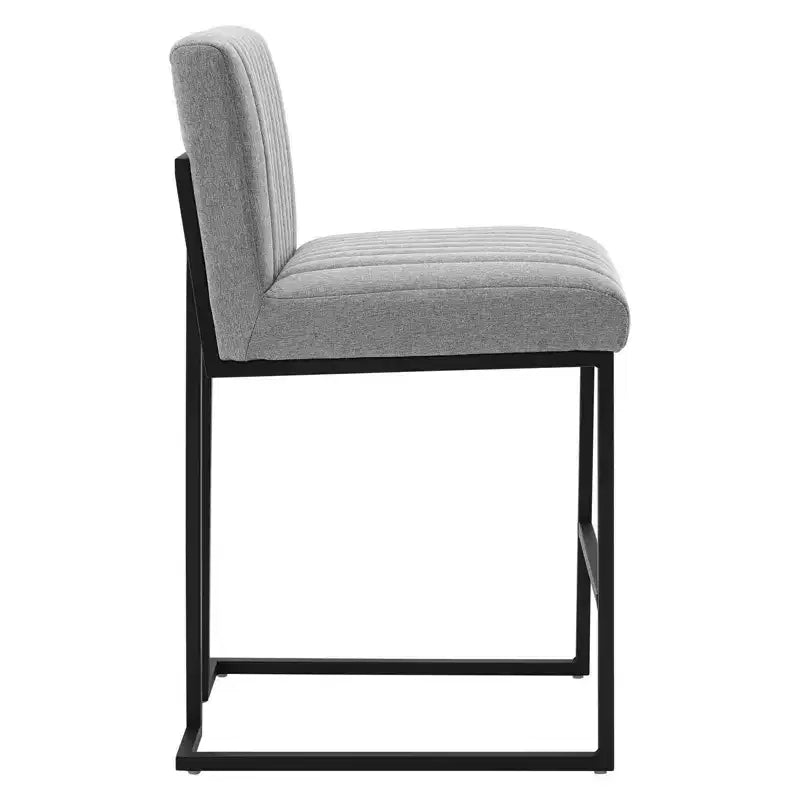 Tabouret de bar à hauteur de comptoir en tissu touffeté Indulge Channel