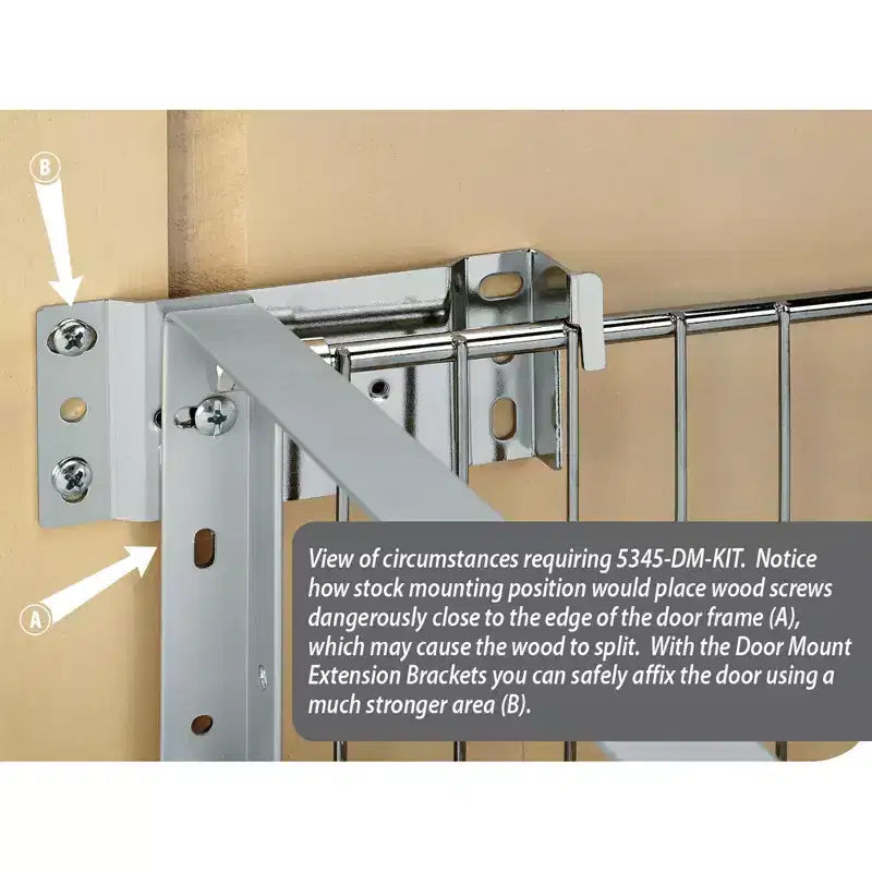 Cabinet Door Mount Hardware Extender Brackets for Waste Container Bins