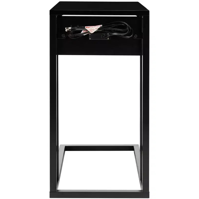 Table d'appoint Portland USB – Noir