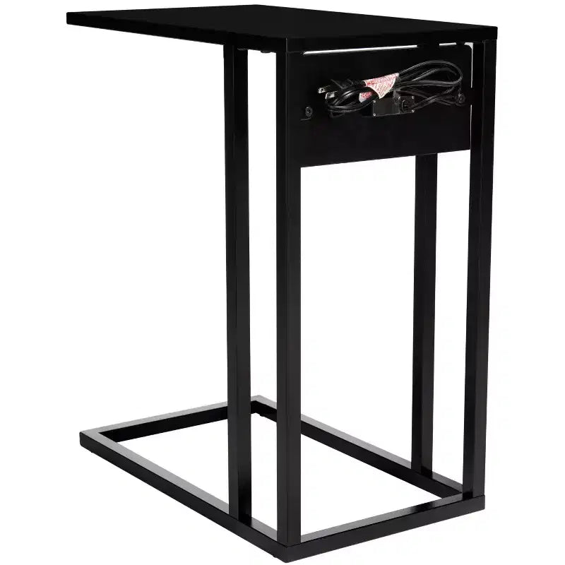 Table d'appoint Portland USB – Noir