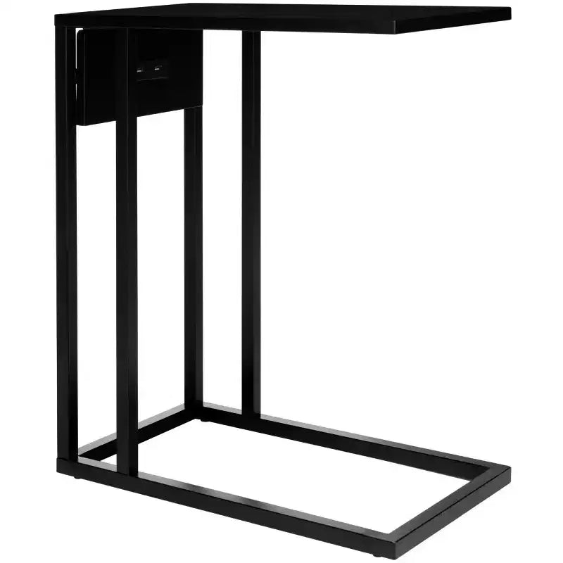 Table d'appoint Portland USB – Noir