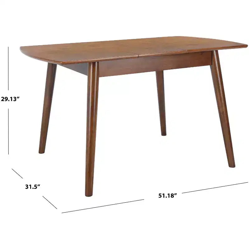 Table à manger à rallonge manuelle - Noyer