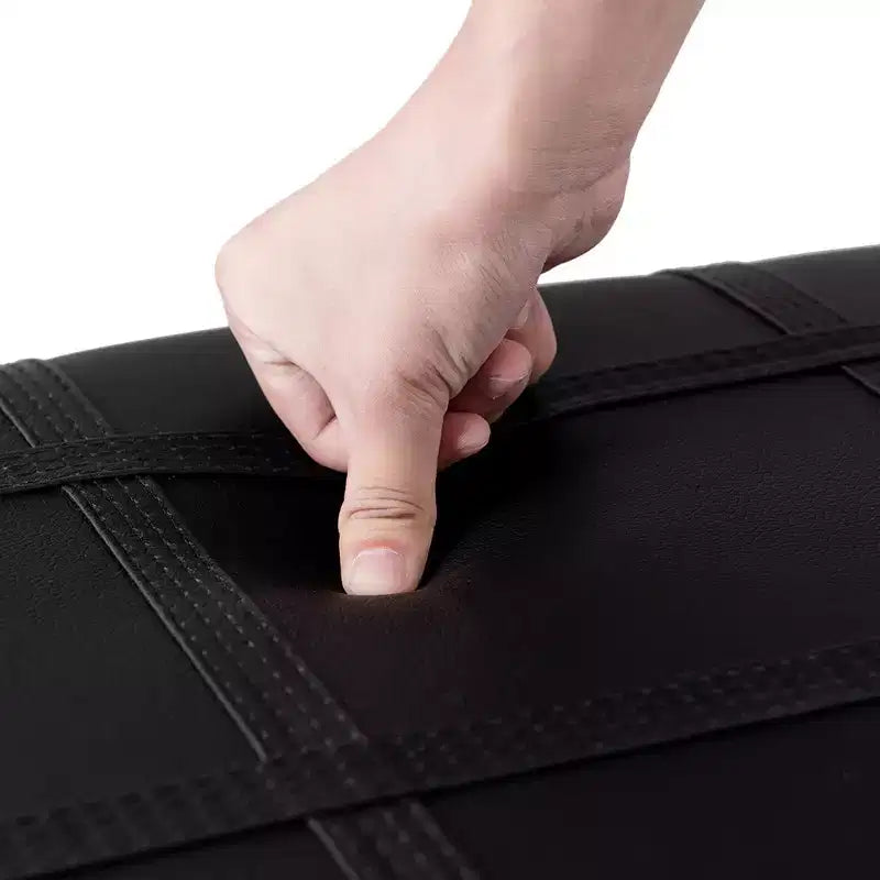 Banc de piano en cuir PU avec siège rembourré pour deux personnes avec rangement Noir
