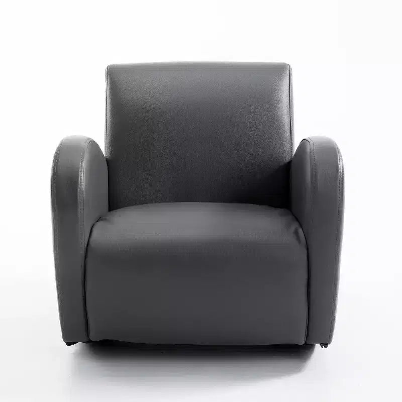 Fauteuil à bascule pour enfants avec poche latérale, fauteuil pour tout-petenrs en cuir PU gris