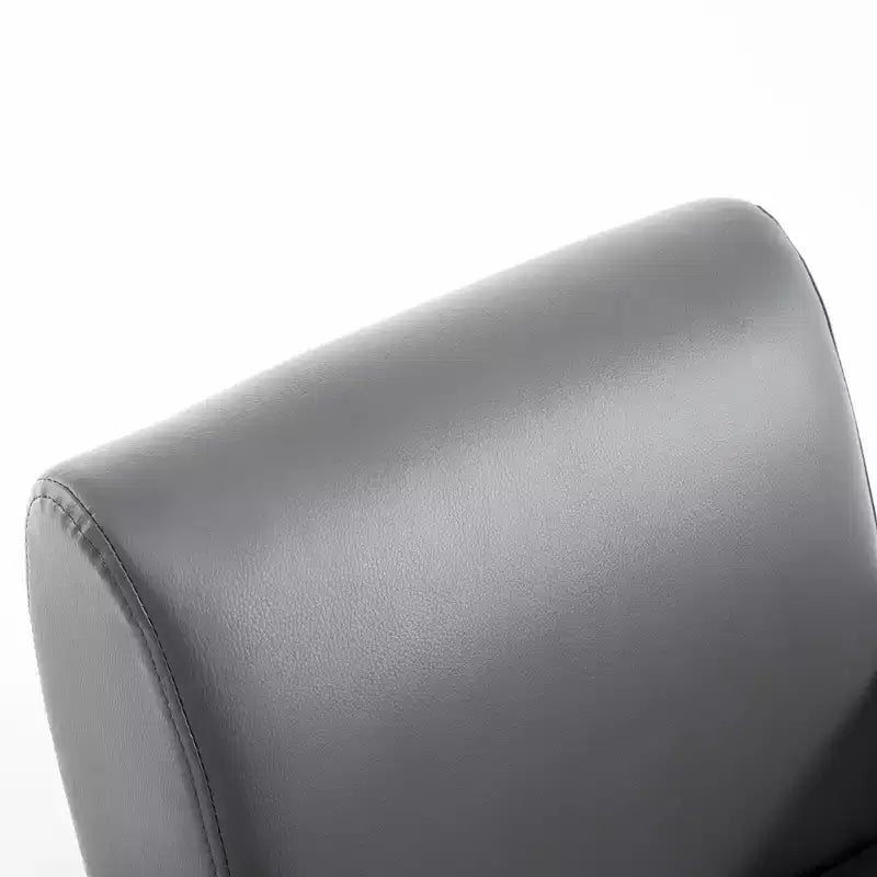 Fauteuil à bascule pour enfants avec poche latérale, fauteuil pour tout-petenrs en cuir PU gris