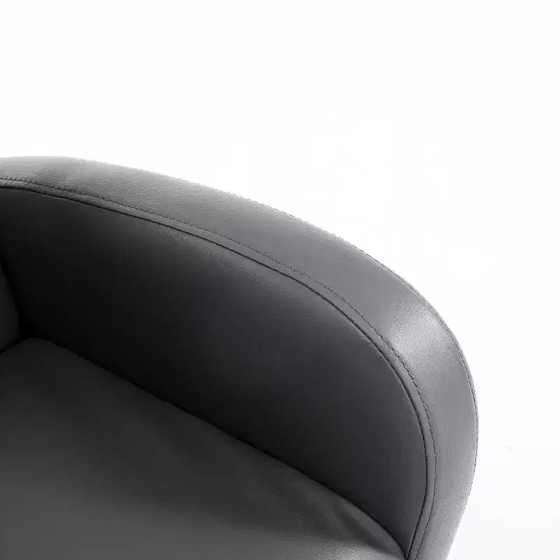 Fauteuil à bascule pour enfants avec poche latérale, fauteuil pour tout-petenrs en cuir PU gris