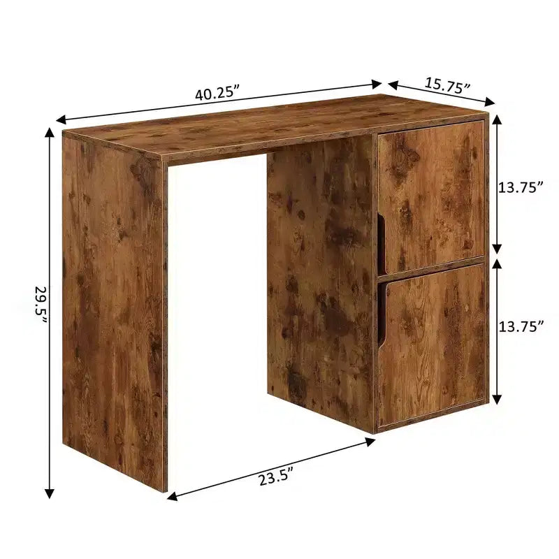 Bureau d'écolier avec armoires de rangement