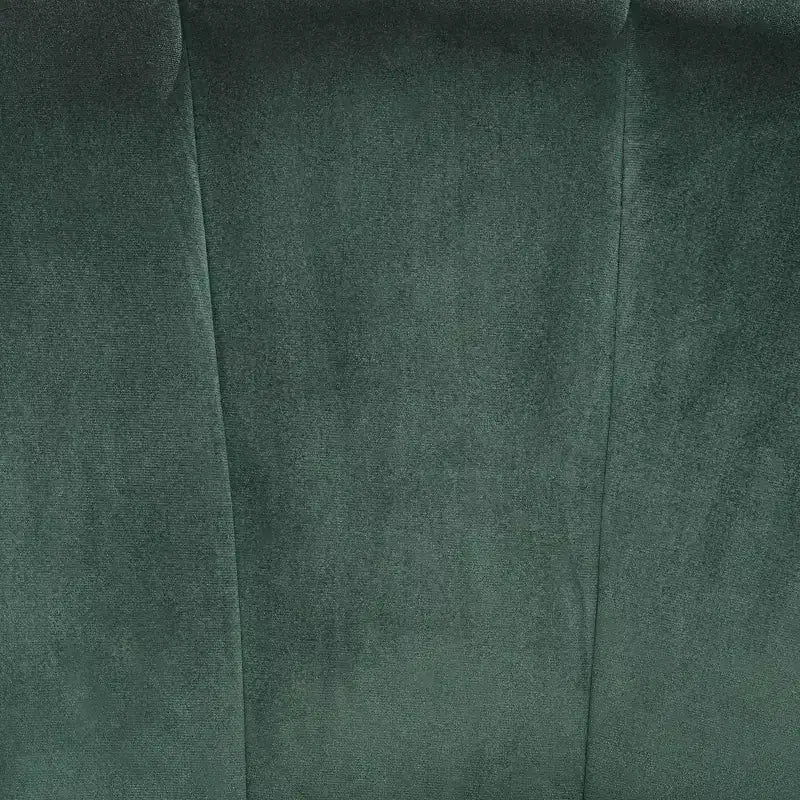 Green Velvet and Gold Tufted Accent Chair