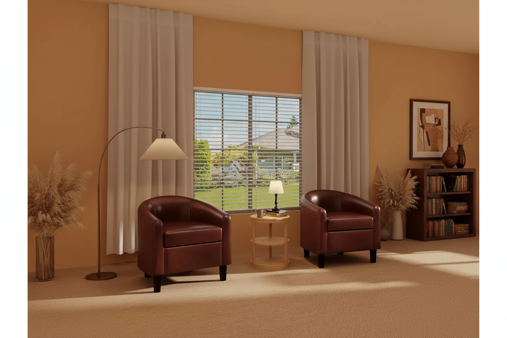 Brown Leather Tub Chairs Hero Banner